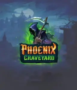 An immersive view of ELK Studios' Phoenix Graveyard slot, with its hauntingly beautiful graveyard and phoenix symbols. Displayed in this image is the slot's unique expanding reel feature, alongside its beautifully crafted symbols and gothic theme. The design reflects the game's legend of the phoenix's revival, appealing for those fascinated by mythology.